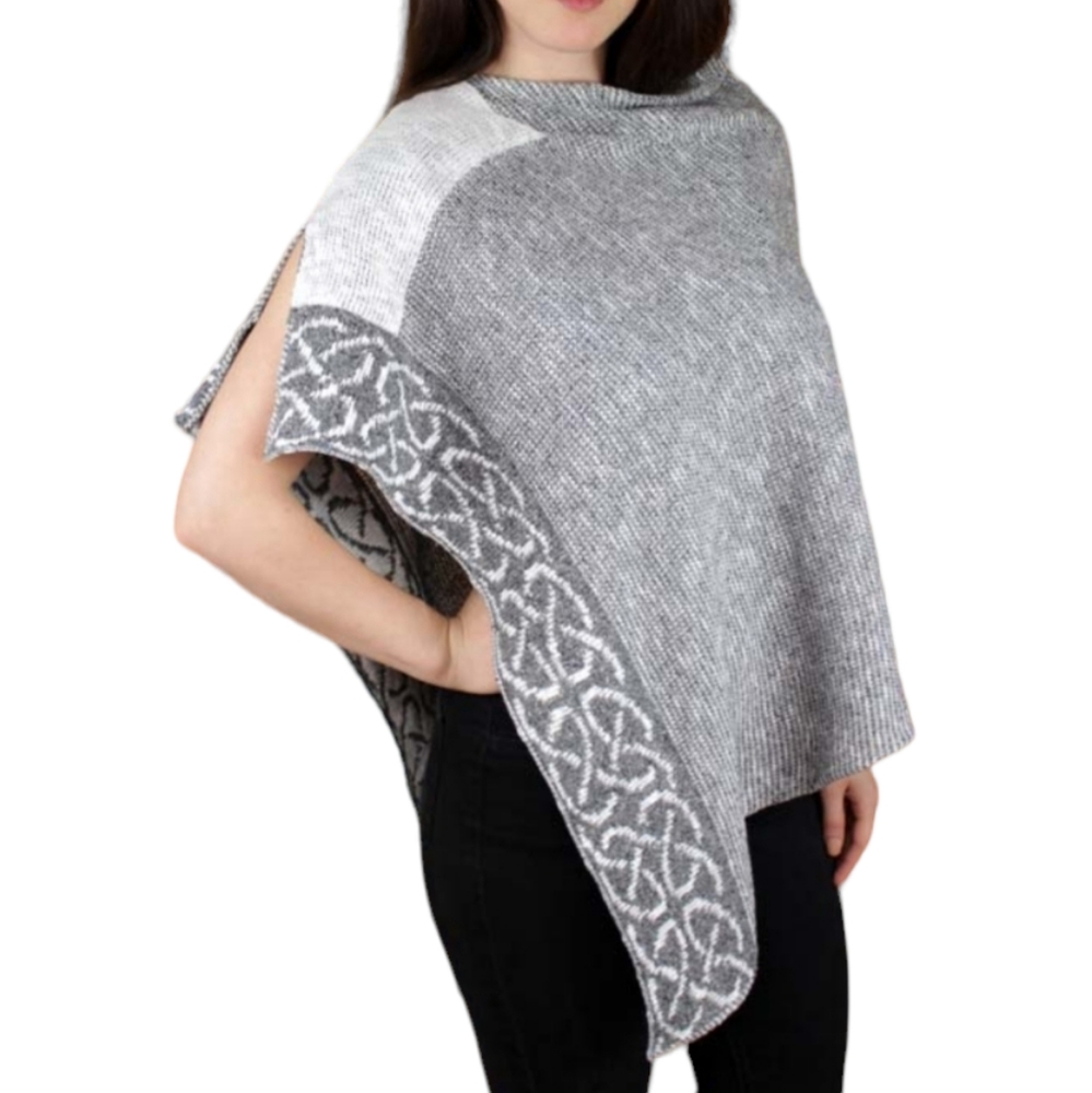 NEW Bill Baber Ballater Celtic Knit Shawl Cape Poncho